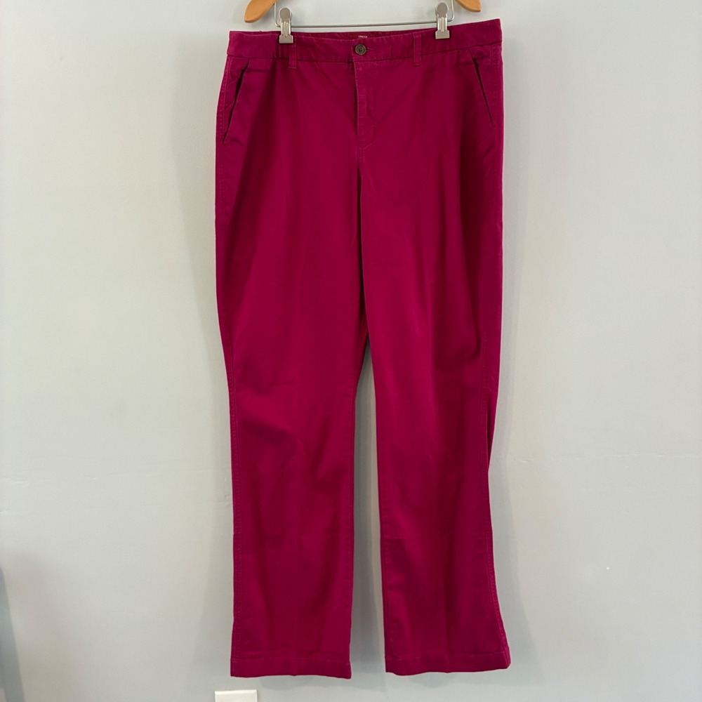 Merona Chino Pant 16 Magenta Pink Fit 1 Straight Cotton Barbiecore Preppy Office
